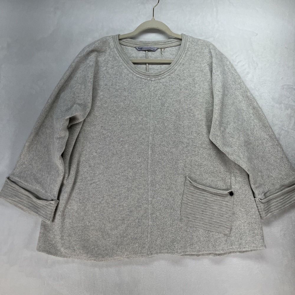 Hugs from Soft Surroundings Pullover‎ Sweater Women's Sz Large Oatmeal Lagenlook
